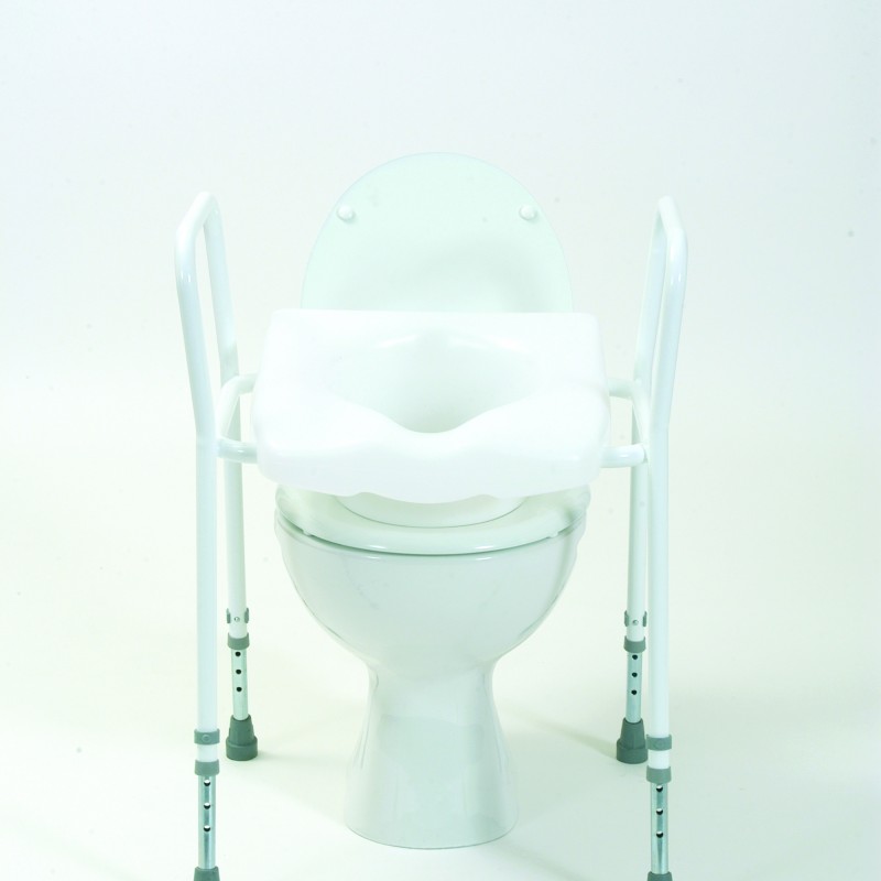 Raised Toilet Seat Frame with Comfort Seat